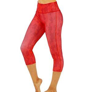 Camouflage Yoga Capri leggings capri V shaped back